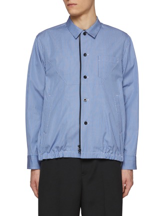 Main View - Click To Enlarge - SACAI - Dual Closure Cotton Shirt Jacket