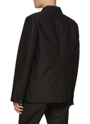 Back View - Click To Enlarge - SACAI - x WTAPS Square Stitching Double Breasted Cotton Blazer