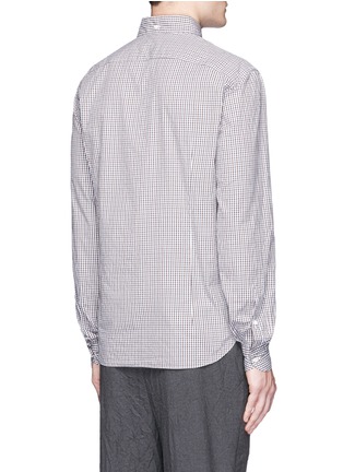 Back View - Click To Enlarge - EIDOS - Gingham check cotton poplin shirt