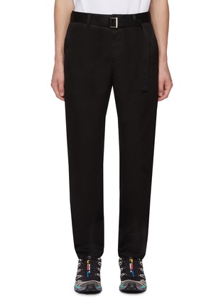 Main View - Click To Enlarge - SACAI - Belted Cotton Chino Pants