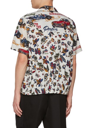 Back View - Click To Enlarge - SACAI - Tropical Car Race Print Shirt