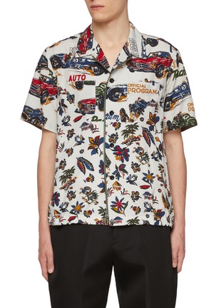 Main View - Click To Enlarge - SACAI - Tropical Car Race Print Shirt