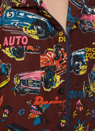  - SACAI - Tropical Car Race Print Shirt