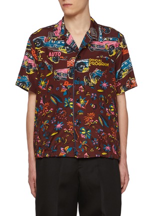 Main View - Click To Enlarge - SACAI - Tropical Car Race Print Shirt