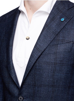 Detail View - Click To Enlarge - EIDOS - 'Tenero' graph check soft wool flannel suit