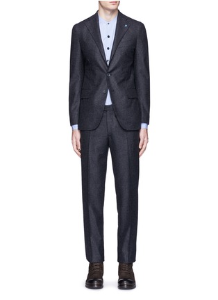 Main View - Click To Enlarge - EIDOS - 'Tenero' graph check soft wool flannel suit