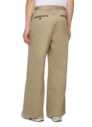 Back View - Click To Enlarge - SACAI - Belted Cotton Wide Leg Chino Pants