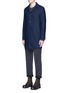 Front View - Click To Enlarge - EIDOS - 'Shay' cotton hopsack coat