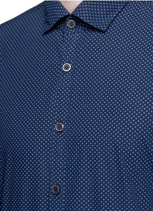 Detail View - Click To Enlarge - EIDOS - Diamond print cotton poplin shirt