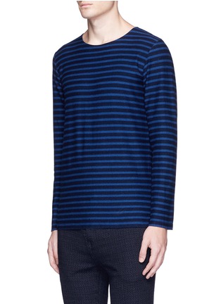 Front View - Click To Enlarge - EIDOS - Breton stripe cotton long sleeve T-shirt