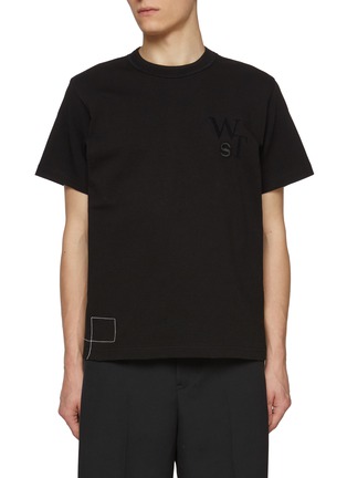 Main View - Click To Enlarge - SACAI - x WTAPS Flock Print Cotton T-shirt