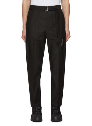 Main View - Click To Enlarge - SACAI - x WTAPS Square Stitching Cotton Belted Pants