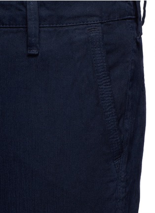 Detail View - Click To Enlarge - EIDOS - 'Morgan' slim fit cotton-linen chinos