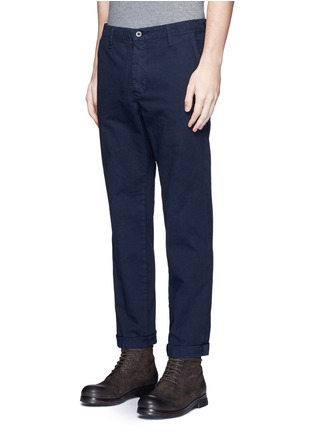 Front View - Click To Enlarge - EIDOS - 'Morgan' slim fit cotton-linen chinos