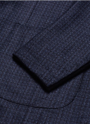 Detail View - Click To Enlarge - EIDOS - 'Tenero' check plaid hopsack soft blazer