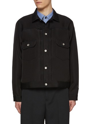 SACAI | Pleated Silk Cotton Jacket