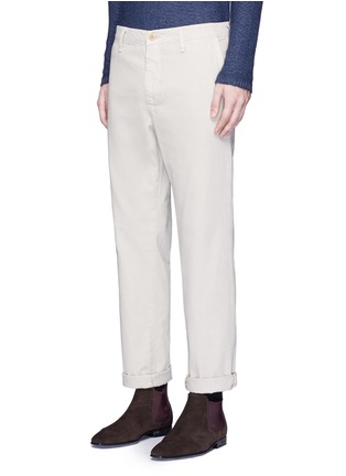 Front View - Click To Enlarge - EIDOS - 'Morgan' slim fit cotton-linen chinos