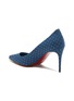  - CHRISTIAN LOUBOUTIN - Kate Plum 85 Strass Denim Pumps