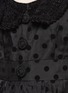 Detail View - Click To Enlarge - MARC JACOBS - Flocked polka dot crochet collar silk dress