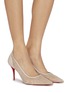 Figure View - Click To Enlarge - CHRISTIAN LOUBOUTIN - Apostropha 80 Strass Mesh Pumps