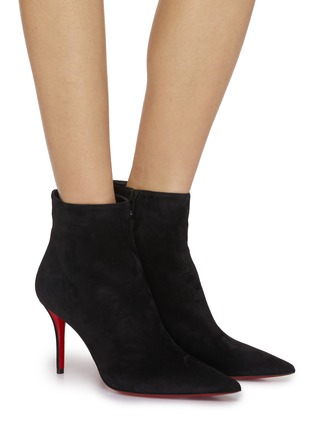 Figure View - Click To Enlarge - CHRISTIAN LOUBOUTIN - So Apostropha 80 Suede Ankle Boots