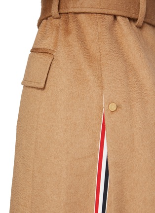  - THOM BROWNE - Elongated Camel Hair Trench Coat