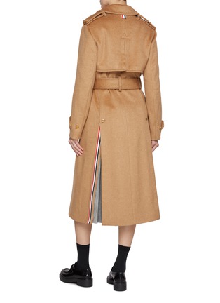 Back View - Click To Enlarge - THOM BROWNE - Elongated Camel Hair Trench Coat