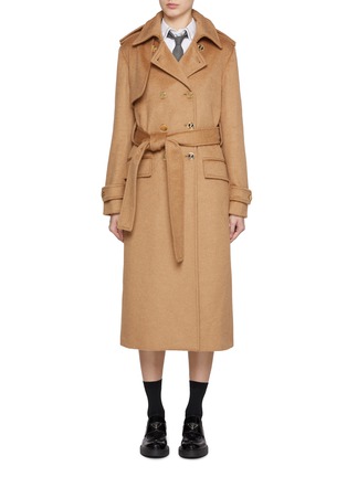 Main View - Click To Enlarge - THOM BROWNE - Elongated Camel Hair Trench Coat