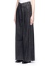 Front View - Click To Enlarge - MARC JACOBS - Foldover front embroidered wide leg jeans