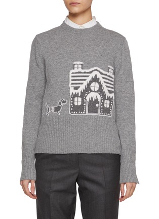 Main View - Click To Enlarge - THOM BROWNE - Holiday Scenery Wool Knit Sweater