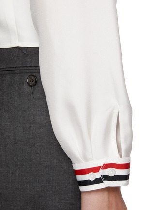  - THOM BROWNE - Bow Collar Silk Blouse