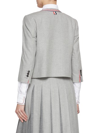 Back View - Click To Enlarge - THOM BROWNE - Bow Front Wool Jacket