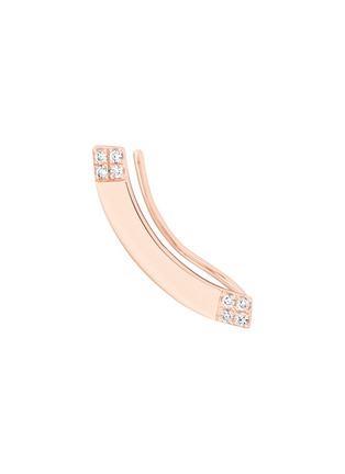 Main View - Click To Enlarge - OFÉE - Carré Chic' diamond 18k rose gold single ear climber