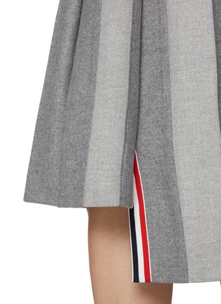  - THOM BROWNE - Dropped Back Pleated Wool Skirt