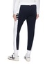 Back View - Click To Enlarge - THOM BROWNE - 4 Bar Colour Block Cotton Sweatpants