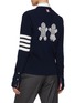 Back View - Click To Enlarge - THOM BROWNE - Mr & Mrs Gingerbread 4 Bar Wool Cardigan