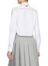 Back View - Click To Enlarge - THOM BROWNE - Striped Trim Point Collar Cotton Shirt