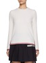 Main View - Click To Enlarge - THOM BROWNE - Long Sleeve Cashmere Knit Top