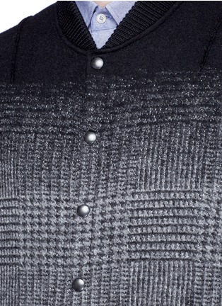 Detail View - Click To Enlarge - ALTEA - Houndstooth effect bomber cardigan