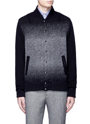 Main View - Click To Enlarge - ALTEA - Houndstooth effect bomber cardigan