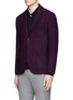 Front View - Click To Enlarge - ALTEA - Wool blend houndstooth soft blazer