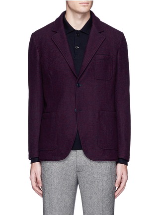 Main View - Click To Enlarge - ALTEA - Wool blend houndstooth soft blazer