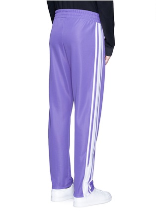 Back View - Click To Enlarge - PALM ANGELS - Stripe zip cuff trackpants
