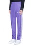 Front View - Click To Enlarge - PALM ANGELS - Stripe zip cuff trackpants