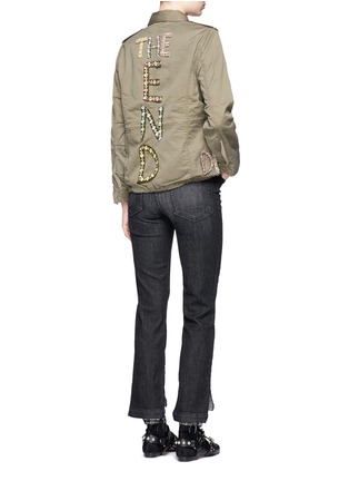 Figure View - Click To Enlarge - 73115 - 'The End' floral bow appliqué military jacket