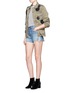 Figure View - Click To Enlarge - 73115 - 'Flower Tulle' mesh petal military jacket