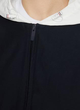  - THOM BROWNE - Contrast Hood Cotton Blend Vest