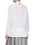 Back View - Click To Enlarge - THOM BROWNE - Point Collar Pleated Bottom Coton Shirt