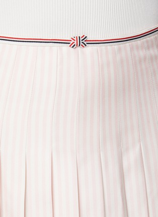  - THOM BROWNE - RWB Piping Pleated Silk Skirt