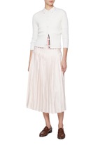 THOM BROWNE | RWB Piping Pleated Silk Skirt | Women | Lane